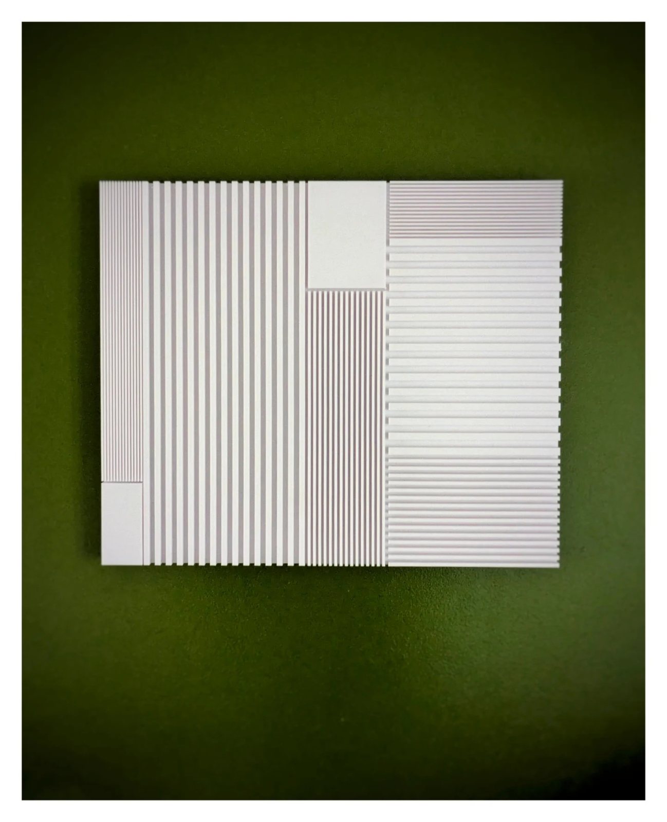 Divisions in White, on Green, 2026 · Eric Lugtigheid (1/2)