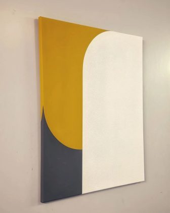 two lines..., three colours, 2023 · Schilderijen · Eric Lugtigheid