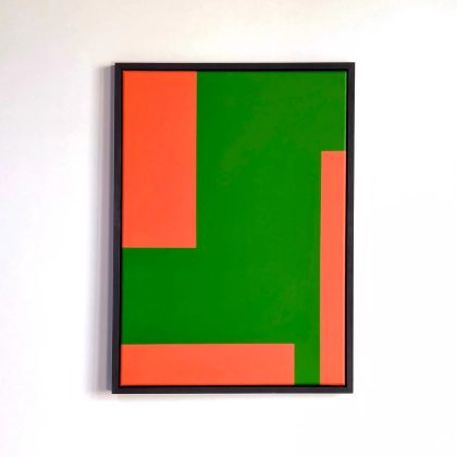 Orange on Green, 2025 · Schilderijen · Eric Lugtigheid