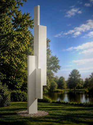 Impression in park, White, 3.20 m , 2026 · Visualisaties · Eric Lugtigheid